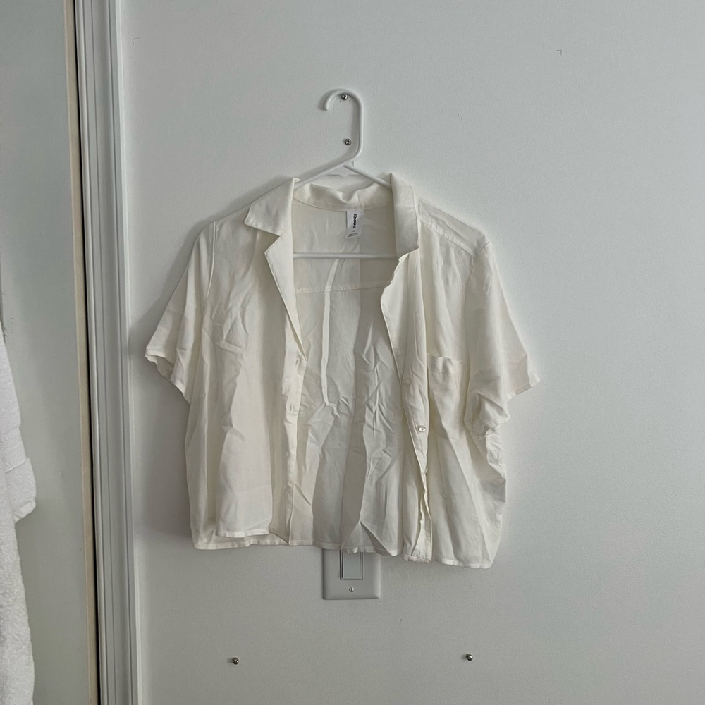 Abound Ivory Button Short Sleeve